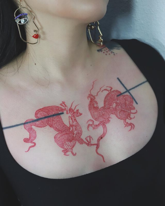 tattoo feminin dragon 21