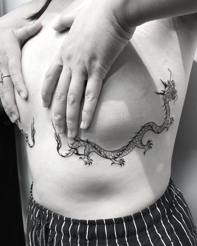 tattoo feminin dragon 22