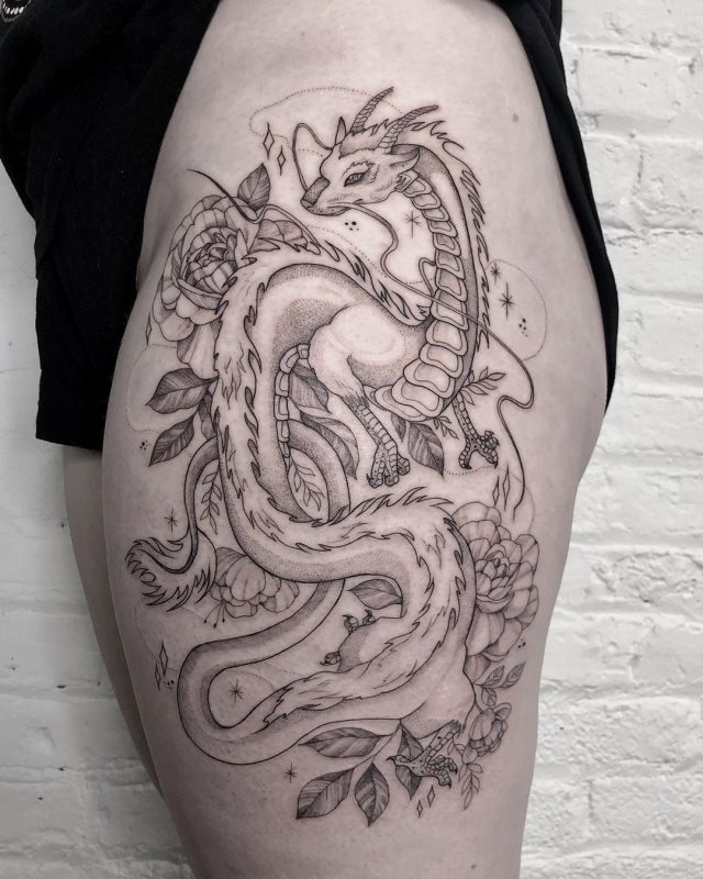 tattoo feminin dragon 32