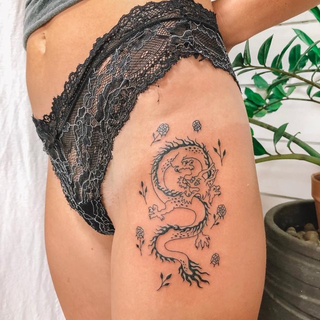 tattoo feminin dragon 33