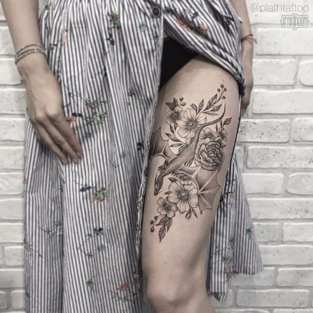 tattoo feminin dragon 82