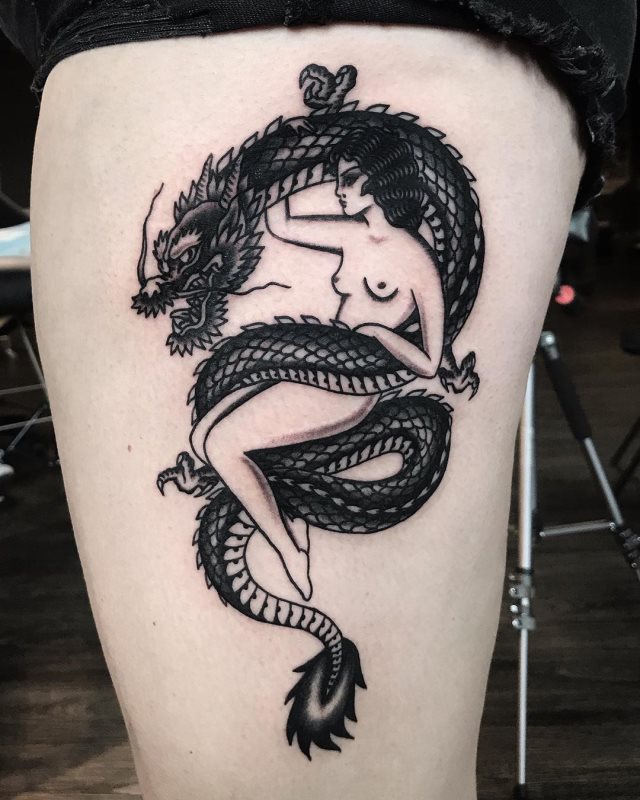 tattoo feminin dragon 93