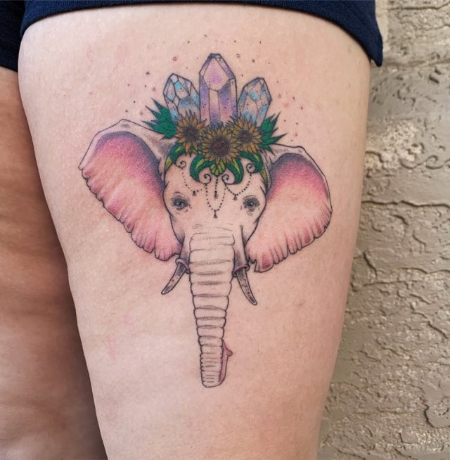 tattoo feminin elephant 26