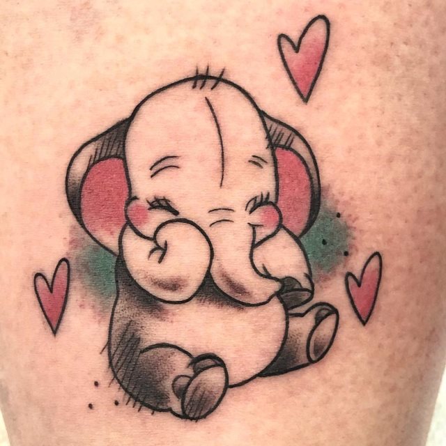 tattoo feminin elephant 39