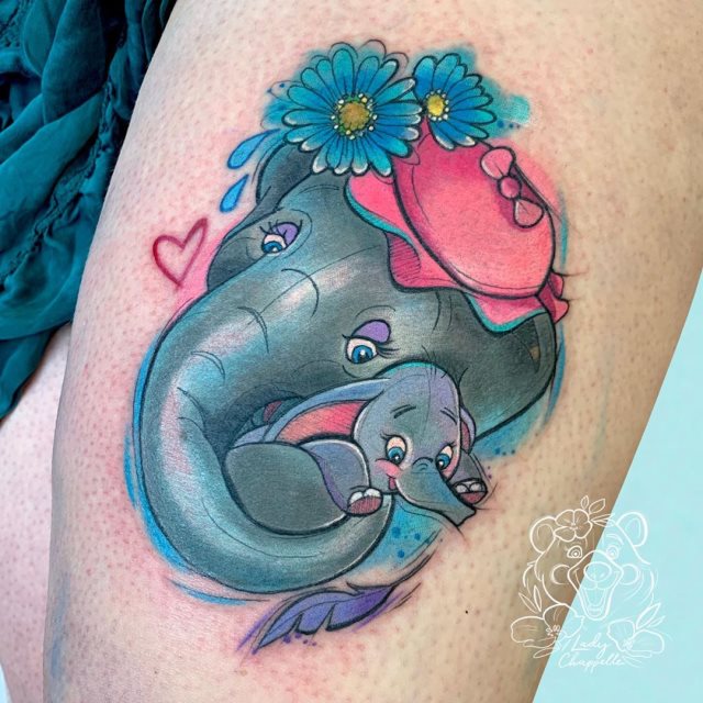 tattoo feminin elephant 40