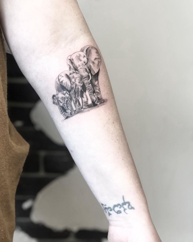 tattoo feminin elephant 42