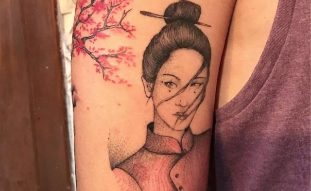 tattoo feminin geisha 02