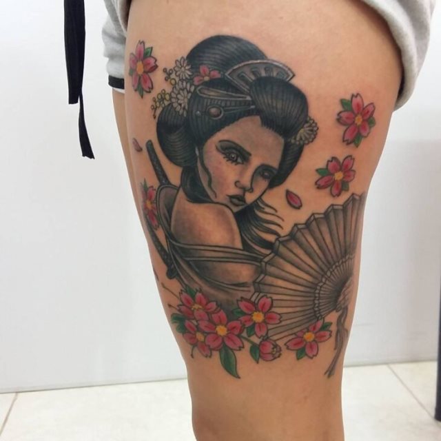 tattoo feminin geisha 63