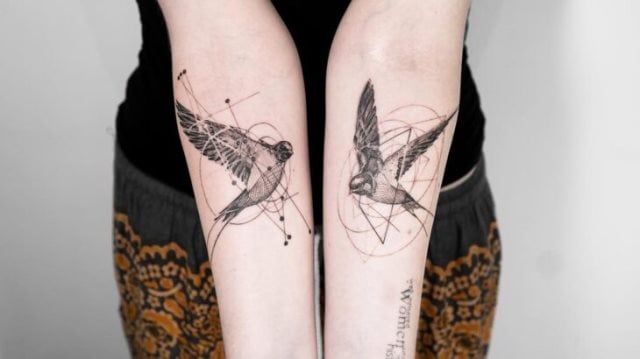 tattoo feminin oiseau 17
