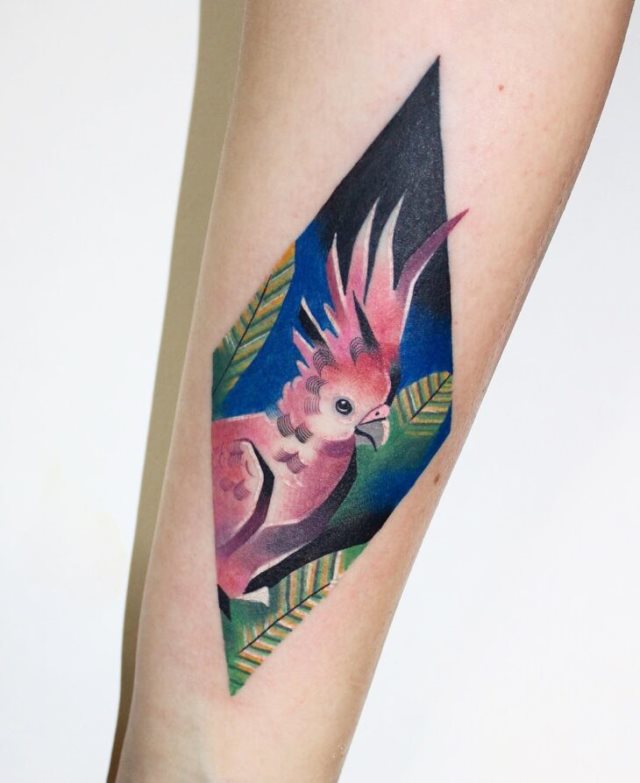 tattoo feminin oiseau 34