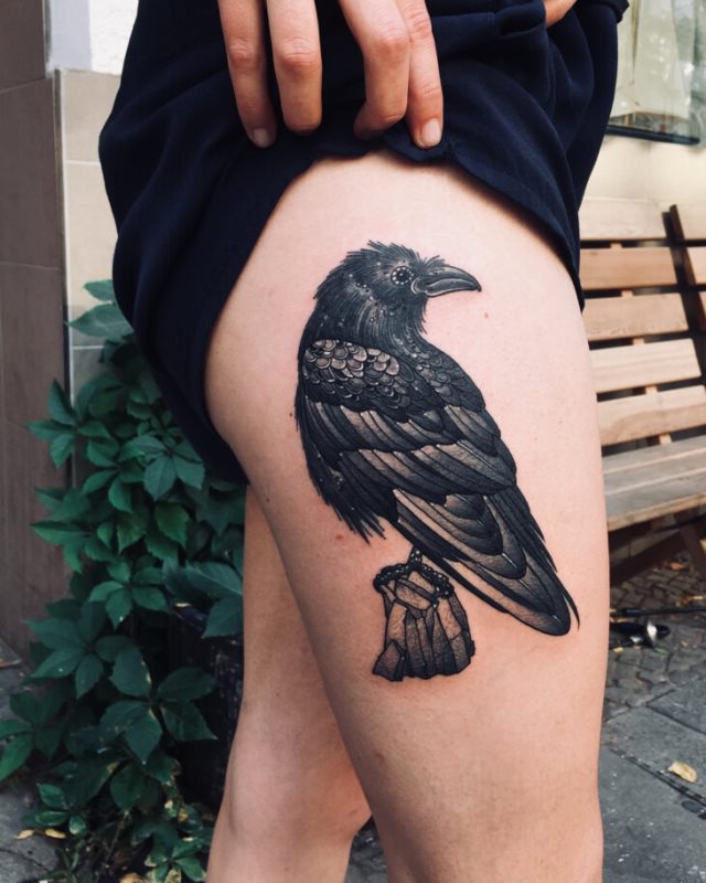tattoo feminin oiseau 44