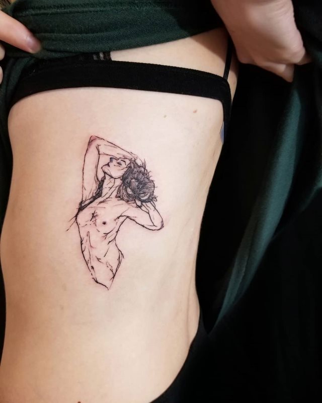 tattoo feminin pour cotes 54