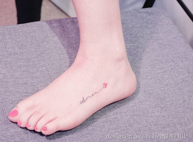 tattoo feminin pour pied 41