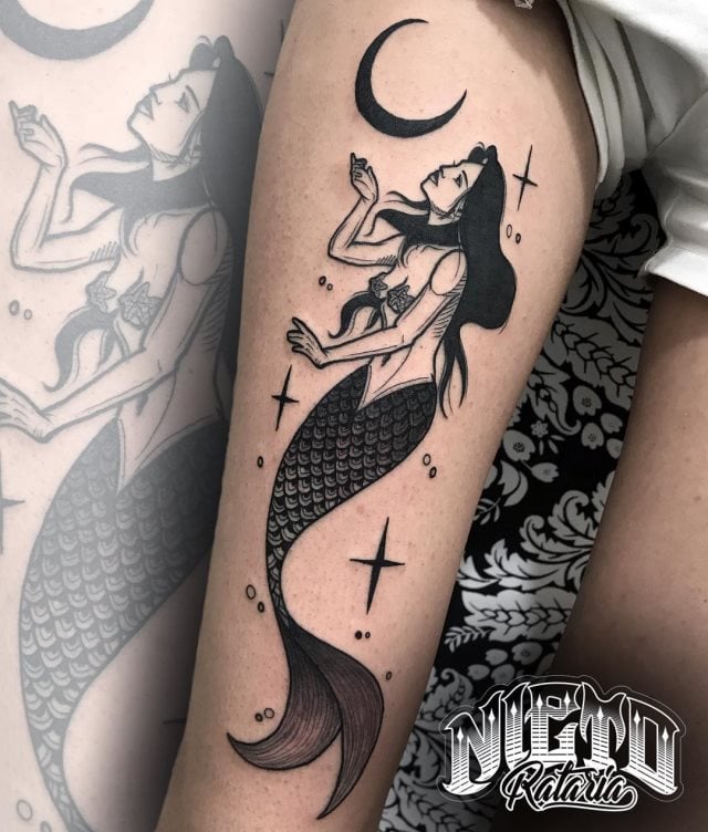 tattoo feminin sirene 04