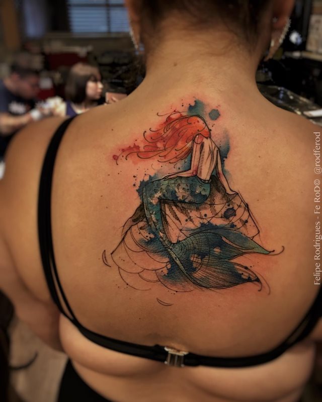 tattoo feminin sirene 11