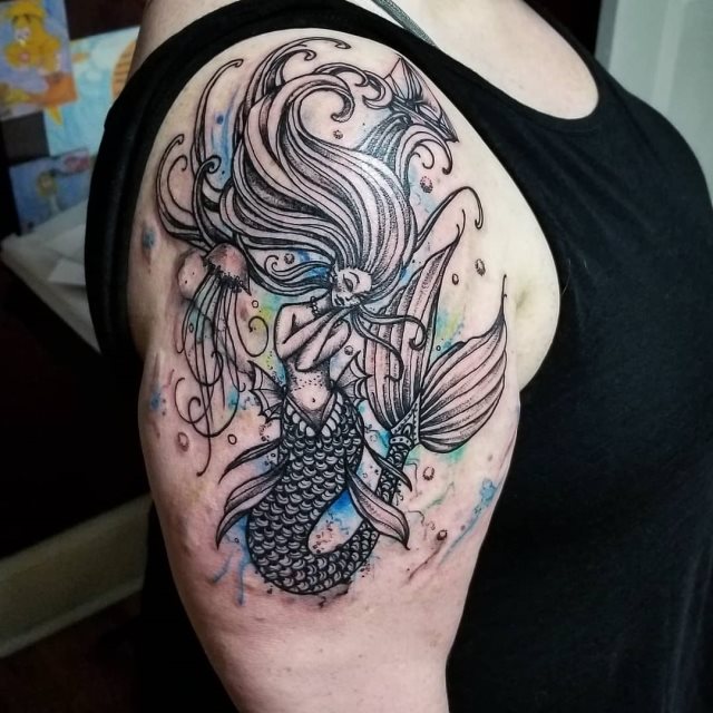 tattoo feminin sirene 32