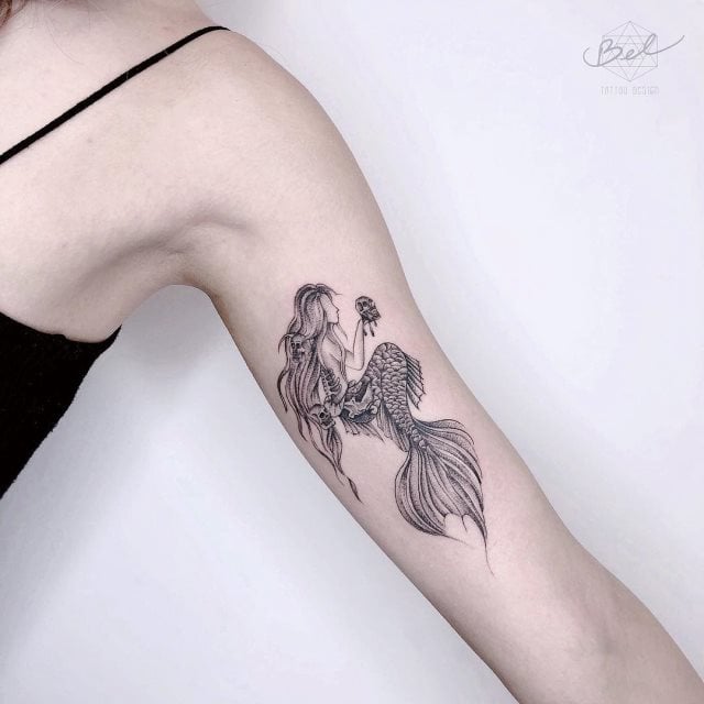tattoo feminin sirene 34