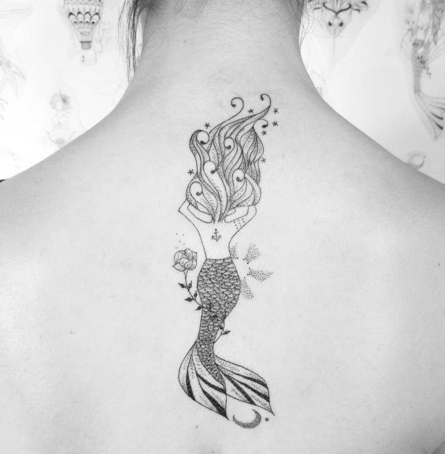 tattoo feminin sirene 36
