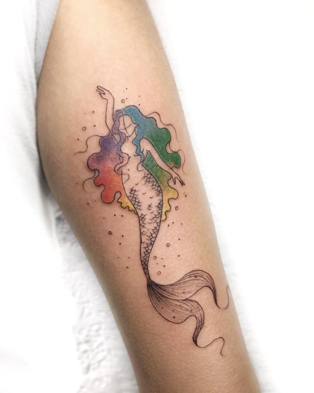 tattoo feminin sirene 47