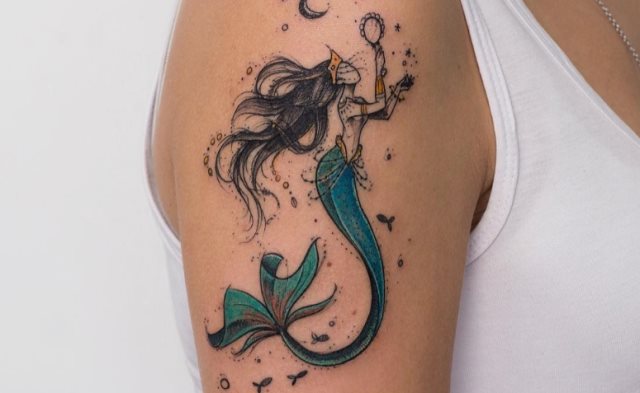 tattoo feminin sirene 50