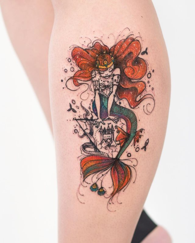 tattoo feminin sirene 52