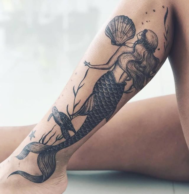 tattoo feminin sirene 57