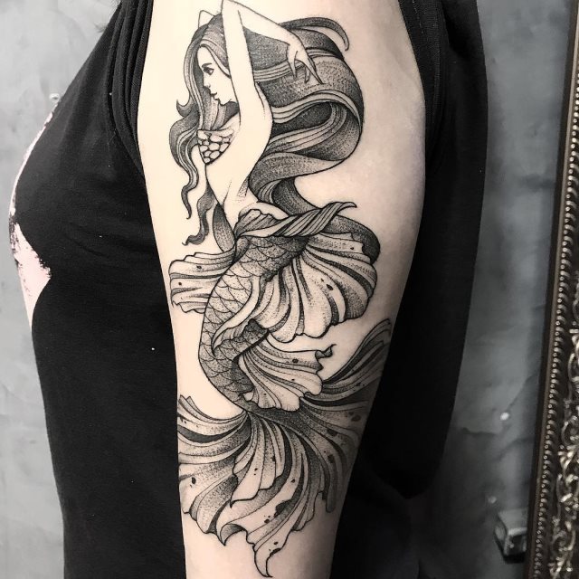 tattoo feminin sirene 68