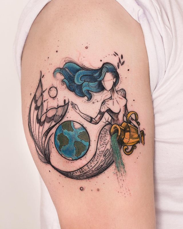tattoo feminin sirene 69