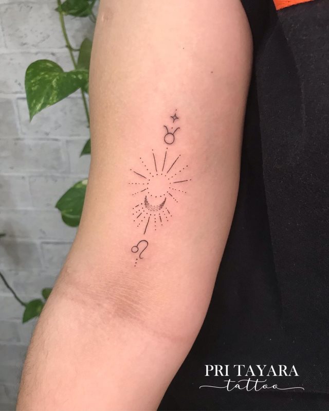 tattoo feminin soleil et la lune 05