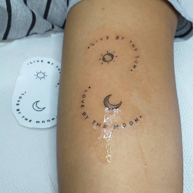 tattoo feminin soleil et la lune 21