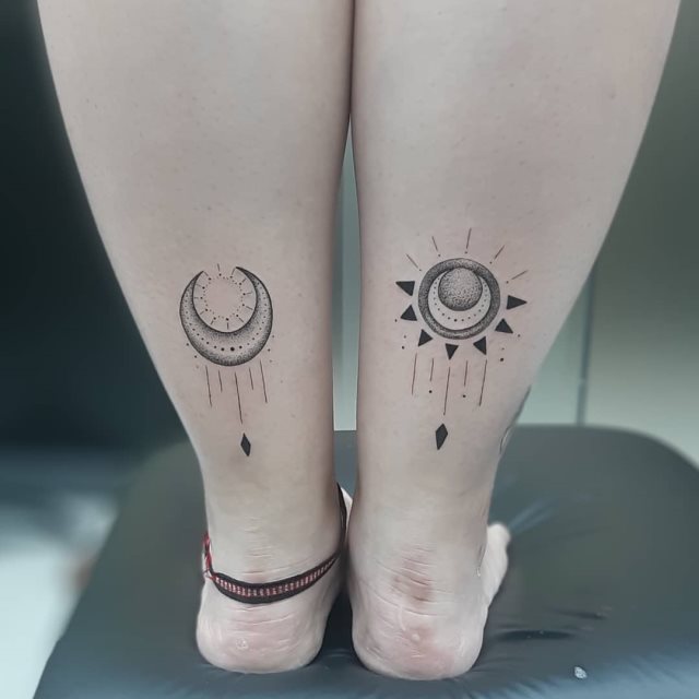 tattoo feminin soleil et la lune 22