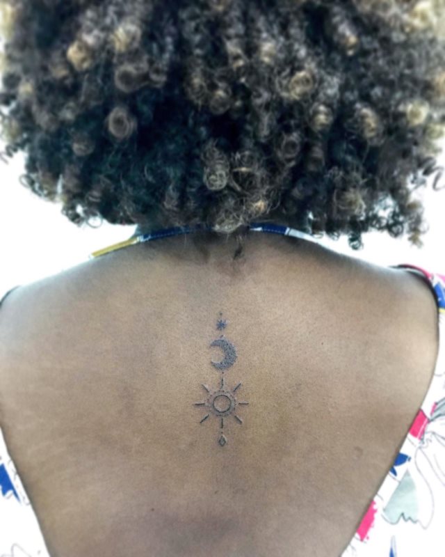tattoo feminin soleil et la lune 46