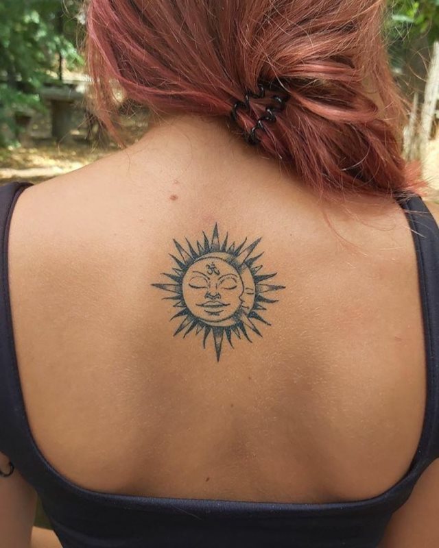 tattoo feminin soleil et la lune 53