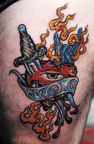 tatouage flamme feu 1095