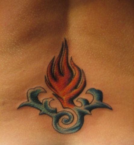 tatouage flamme feu 1032