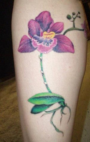 tatouage orchidee fleur 1004
