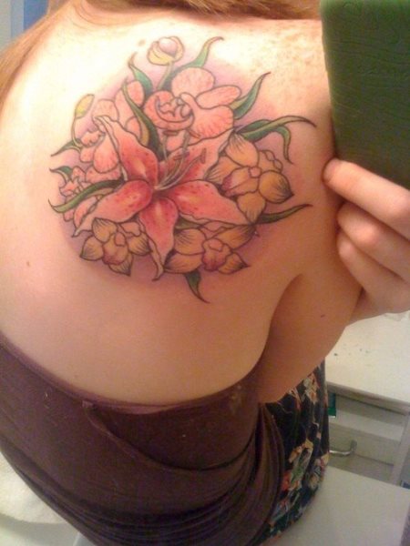 tatouage orchidee fleur 1007