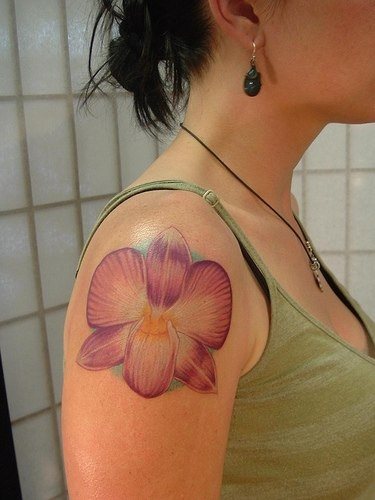 tatouage orchidee fleur 1031