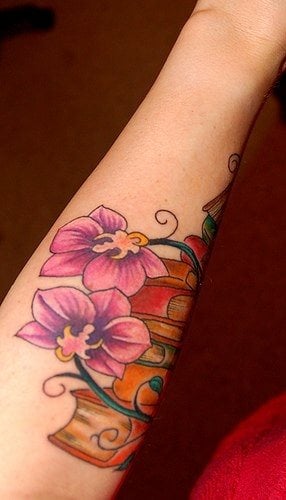tatouage orchidee fleur 1034