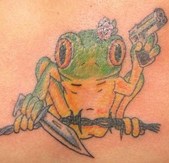 tatouage grenouille 1018