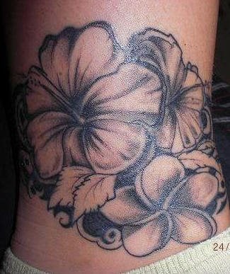 tatouage fleur hibiscus 1017