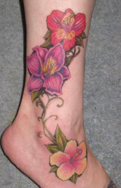 tatouage fleur hibiscus 1020