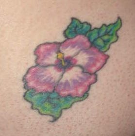 tatouage fleur hibiscus 1025