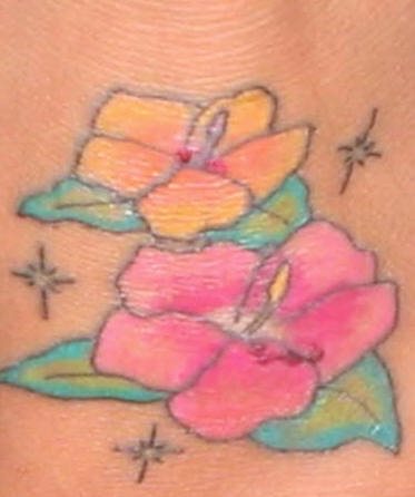 tatouage fleur hibiscus 1027