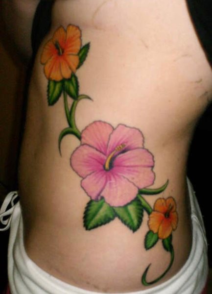 tatouage fleur hibiscus 1029