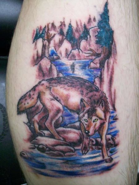 tatouage loup 1016