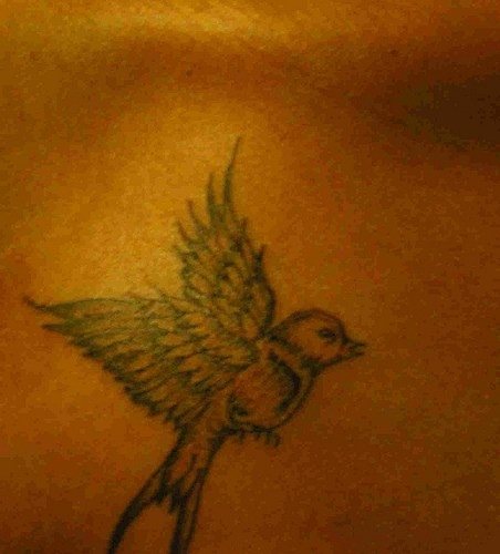 tatouage moineau 1010