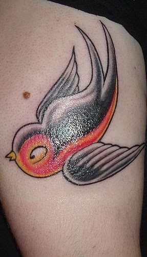 tatouage moineau 1026