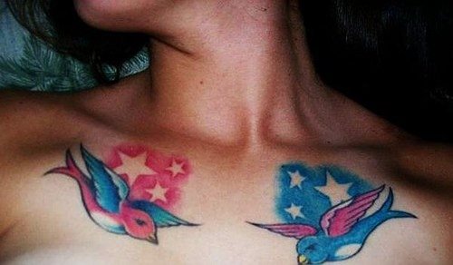 tatouage moineau 1043