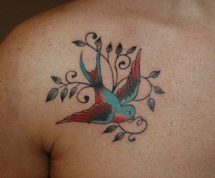 tatouage moineau 1044